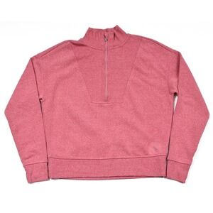 Freely Sweater Women's S 1/2 Zip Dusty Rose Pink Sweatshirt‎ Outdoor Athleisure
